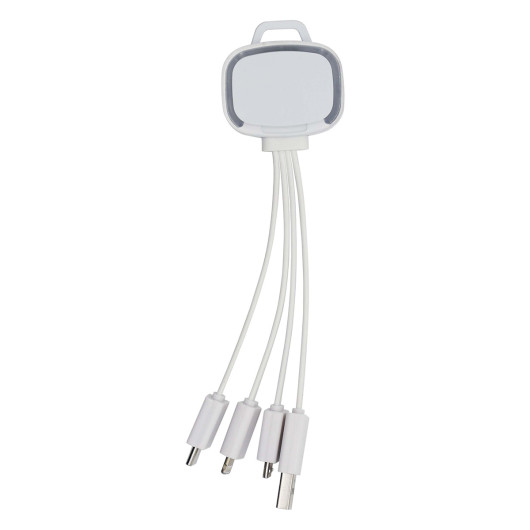 White Branded 3 in 1 Cables
